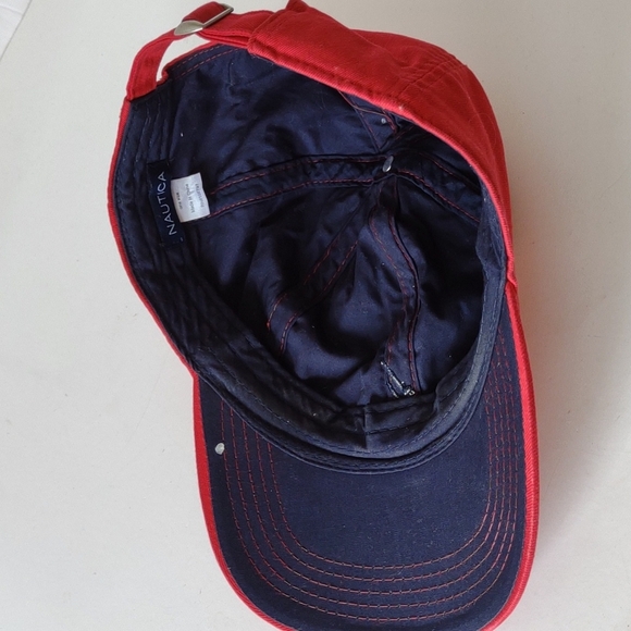 NAUTICA BASEBALL CAP RED OS KIDS AND UNISEX - Picture 4 of 4
